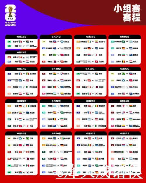 2026世界杯详细比赛日程安排及亮点解析